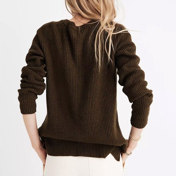 NEW Madewell Thompson Pocket Pullover Sweater Top - Picture 3 of 9